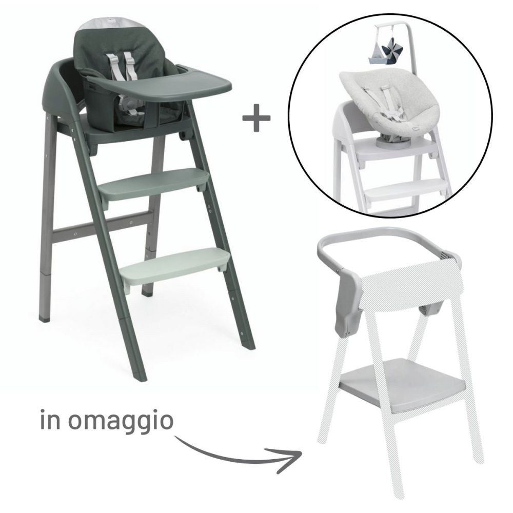 Crescendo Up e Sdraietta Neonato con Torre D'apprendimento Omaggio - Chicco