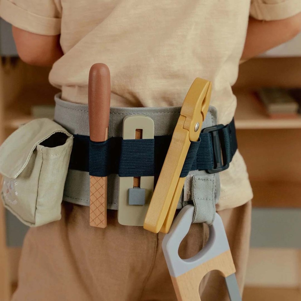 Wooden Tool Belt Role Play Toy for Children - Little Dutch