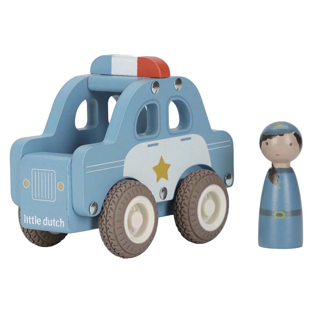 Macchina della Polizia in Legno Giocattolo per Bambini - Little Dutch