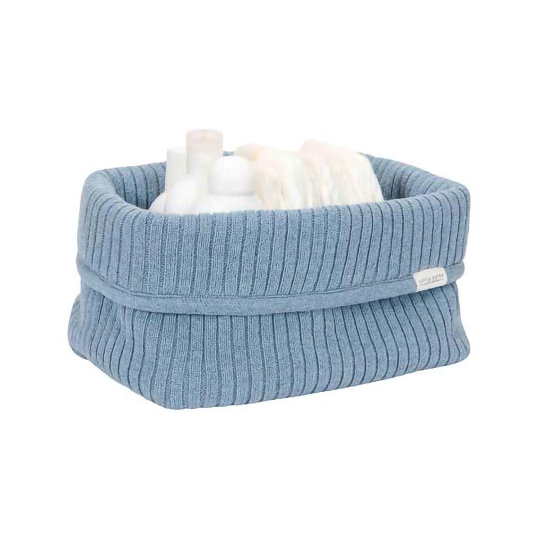 Blue Organic Cotton Changing Table Organizer - Little Dutch
