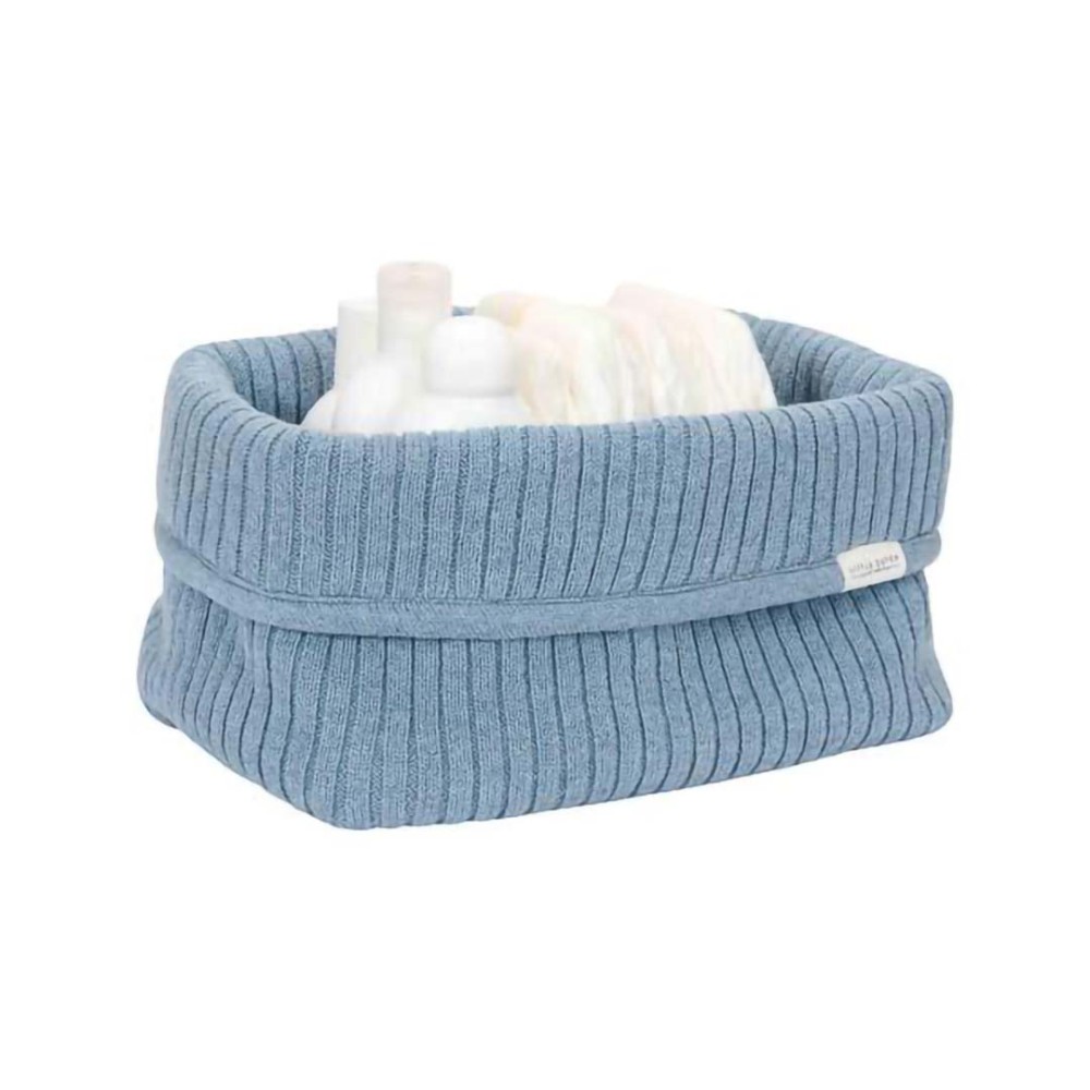 Blue Organic Cotton Changing Table Organizer - Little Dutch