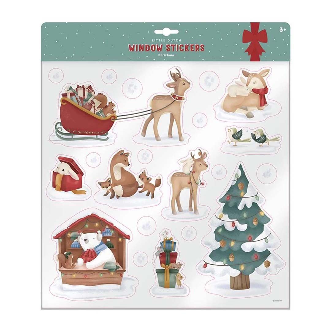 Multicolor Christmas Window Sticker Set - Little Dutch