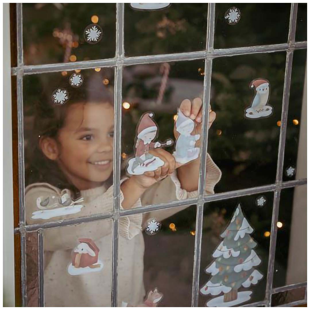 Multicolor Christmas Window Sticker Set - Little Dutch
