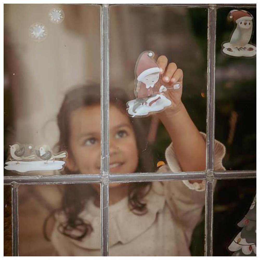 Multicolor Christmas Window Sticker Set - Little Dutch