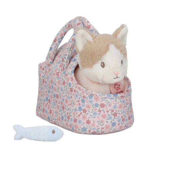 Gattino Peluche Marley con Borsetta a Fiori - Little Dutch