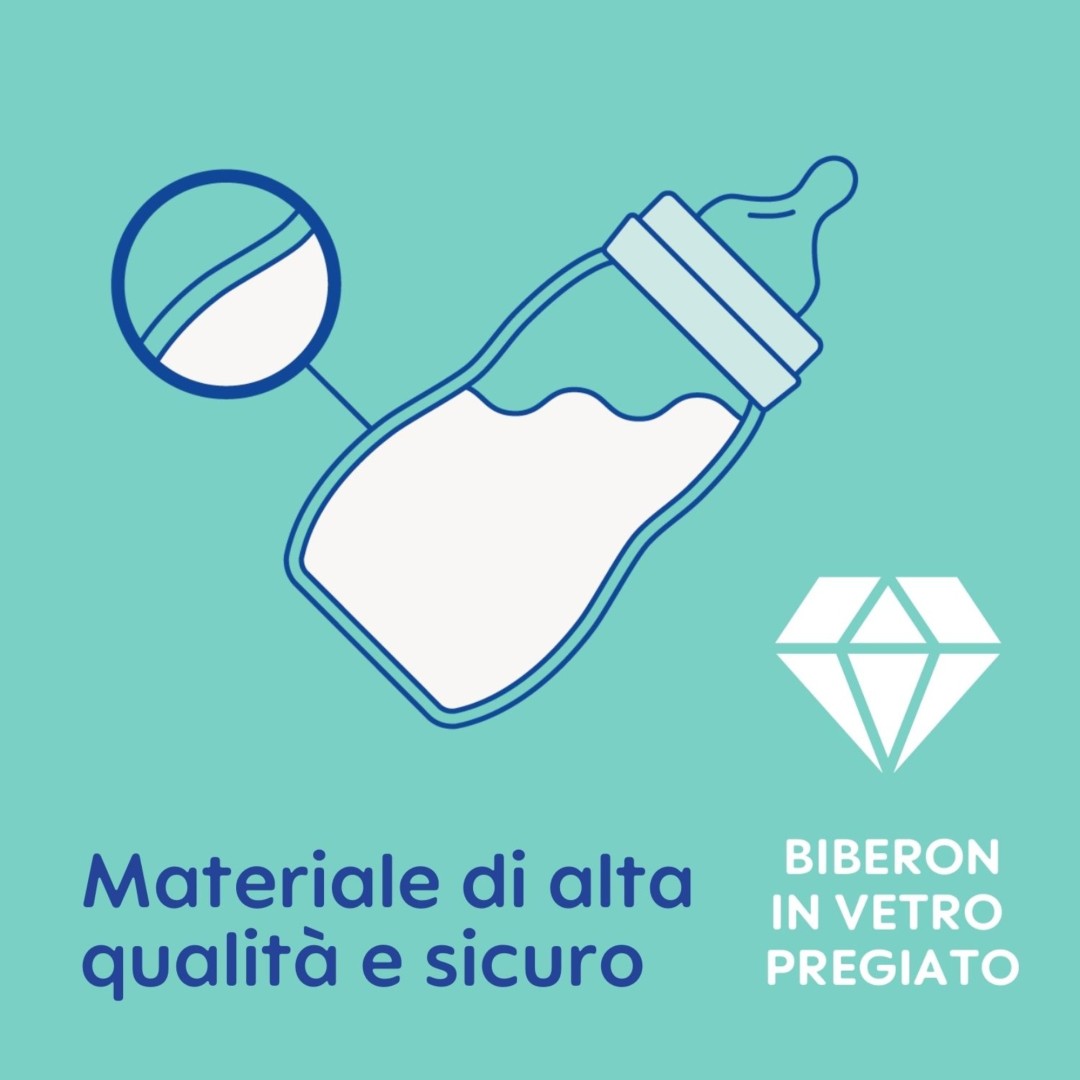 Biberon 2+ mesi 260 ml - MAM Feel Good™ in vetro Anti-Colic - MAM Baby