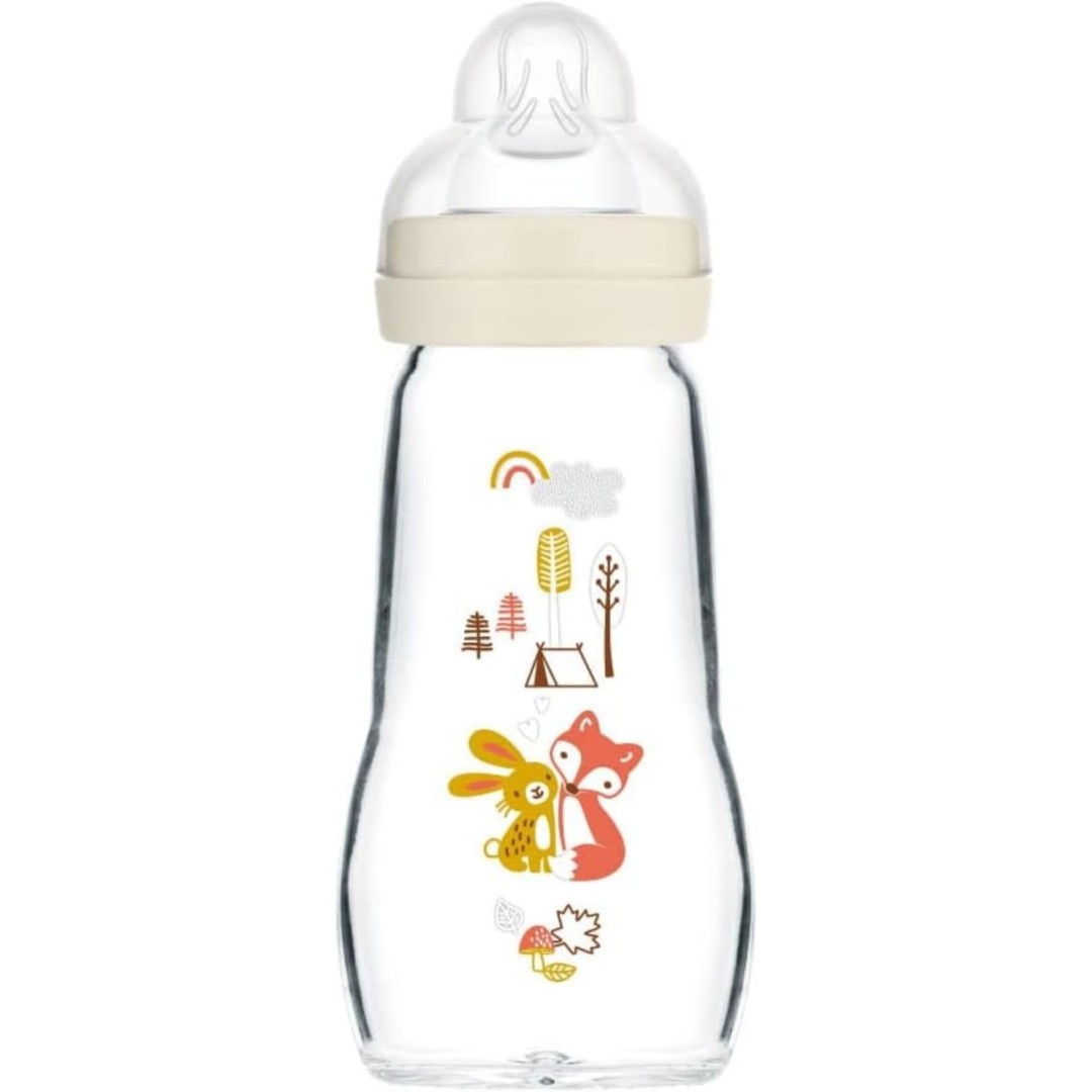 Biberon 2+ mesi 260 ml - MAM Feel Good™ in vetro Anti-Colic - MAM Baby
