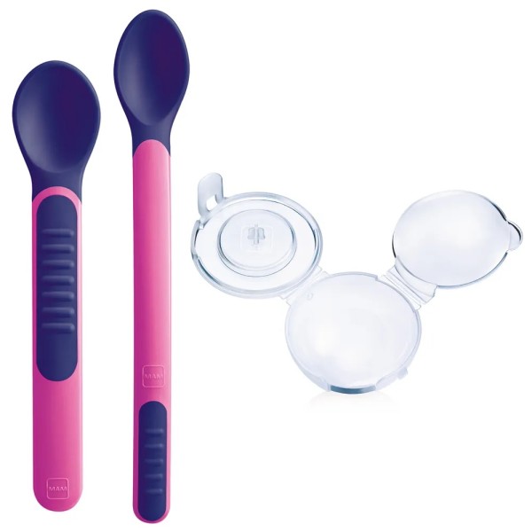 Set of 2 - Heat-sensitive spoons with lids