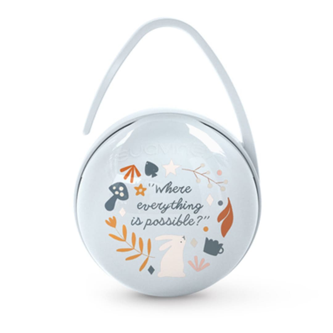 Custodia porta ciuccio Wonderland azzurro - Suavinex