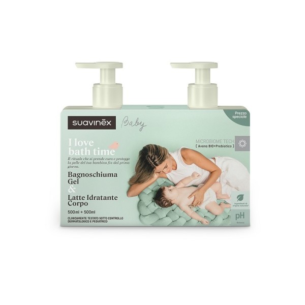 Duo Baby: Cleansing Gel & Moisturizing Body Cream – 500 ml - Suavinex