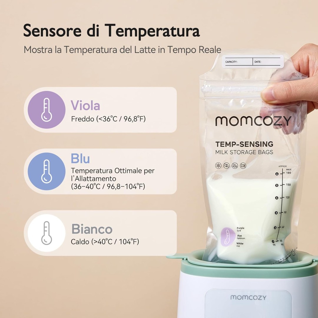 50 sacchetti per la conservazione del latte materno - Momcozy
