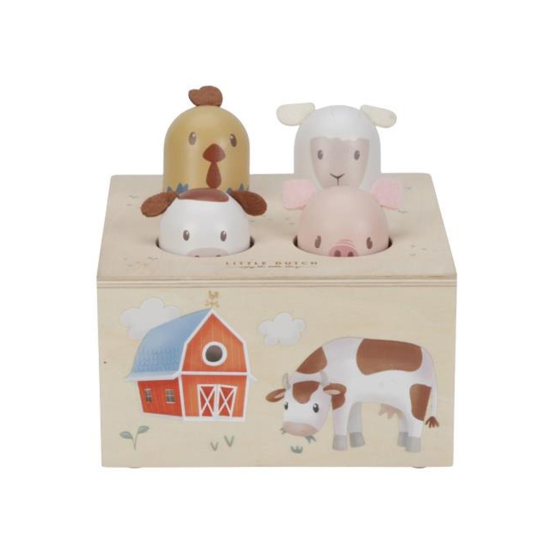 Wooden Pop-Up Toy – Little Farm - Little Dutch