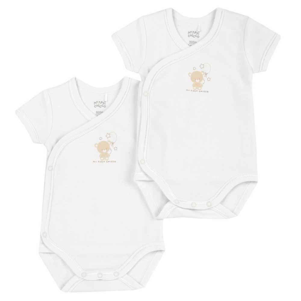 Set of 2 Warm Cotton Bodysuits - Chicco