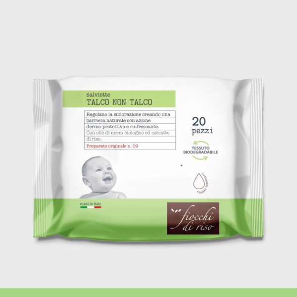 Talc-Free Wipes – 20 pcs - Fiocchi di Riso