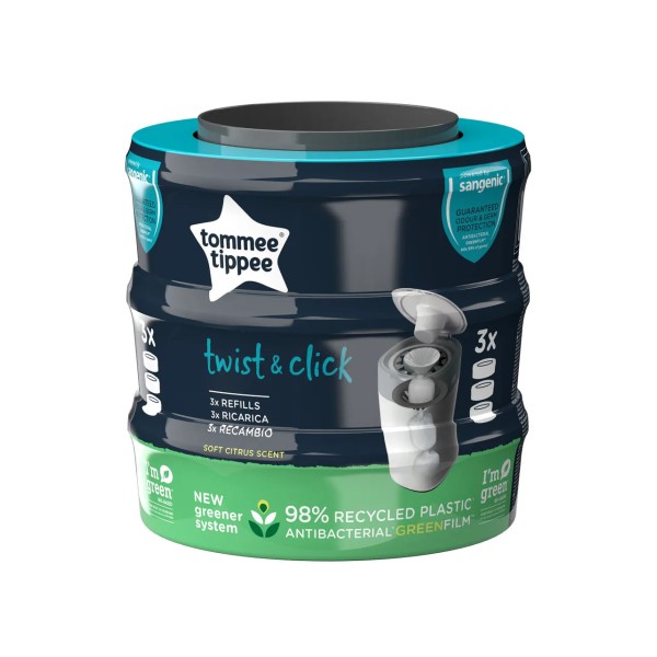 Ricariche da 3 Mangiapannolini Twist & Click - Tommee Tippee
