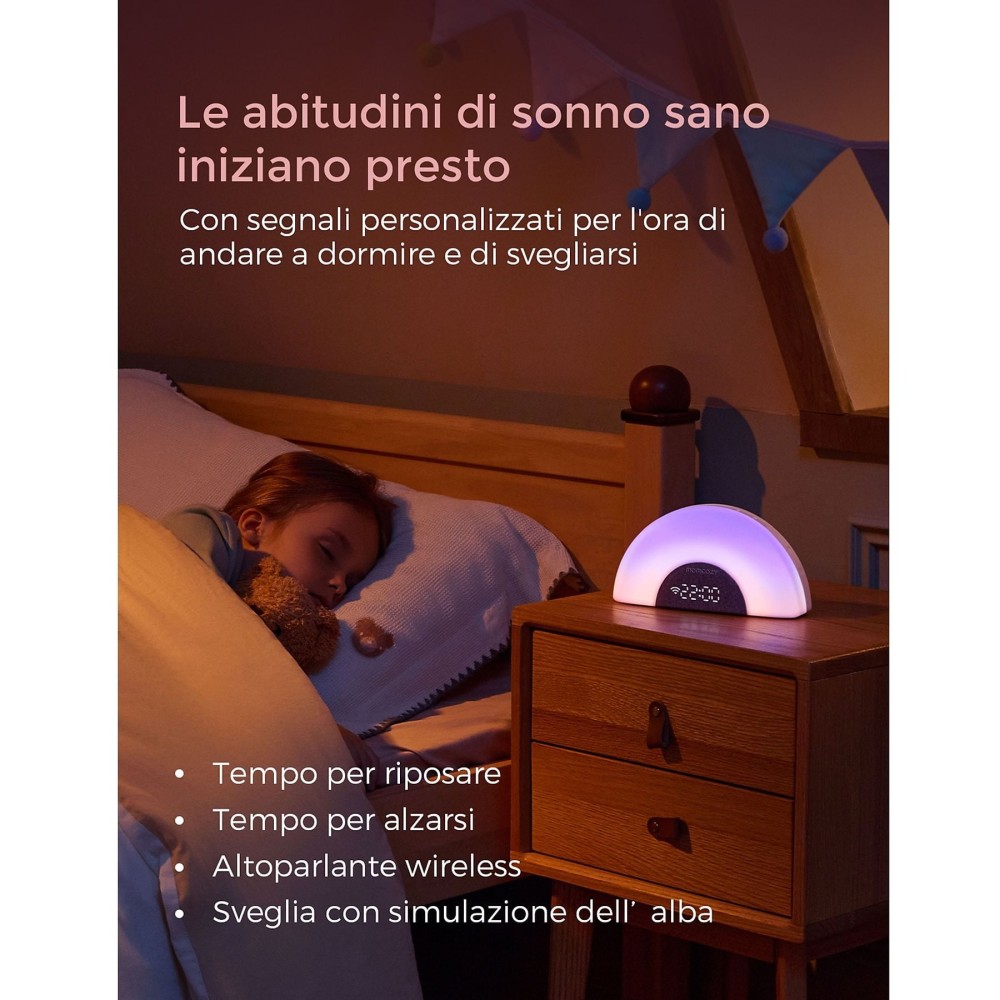 White Noise Machine with Night Light and Bluetooth Speaker - Momcozy
