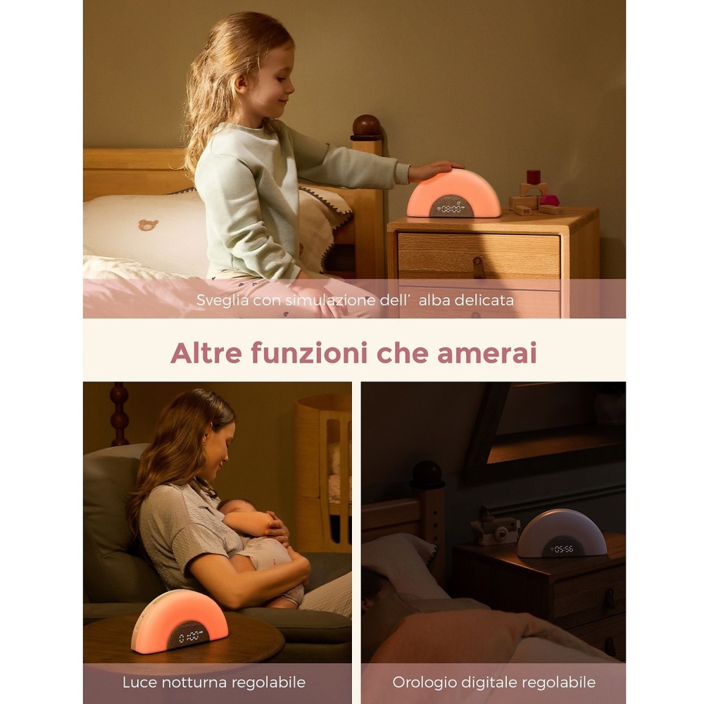 White Noise Machine with Night Light and Bluetooth Speaker - Momcozy