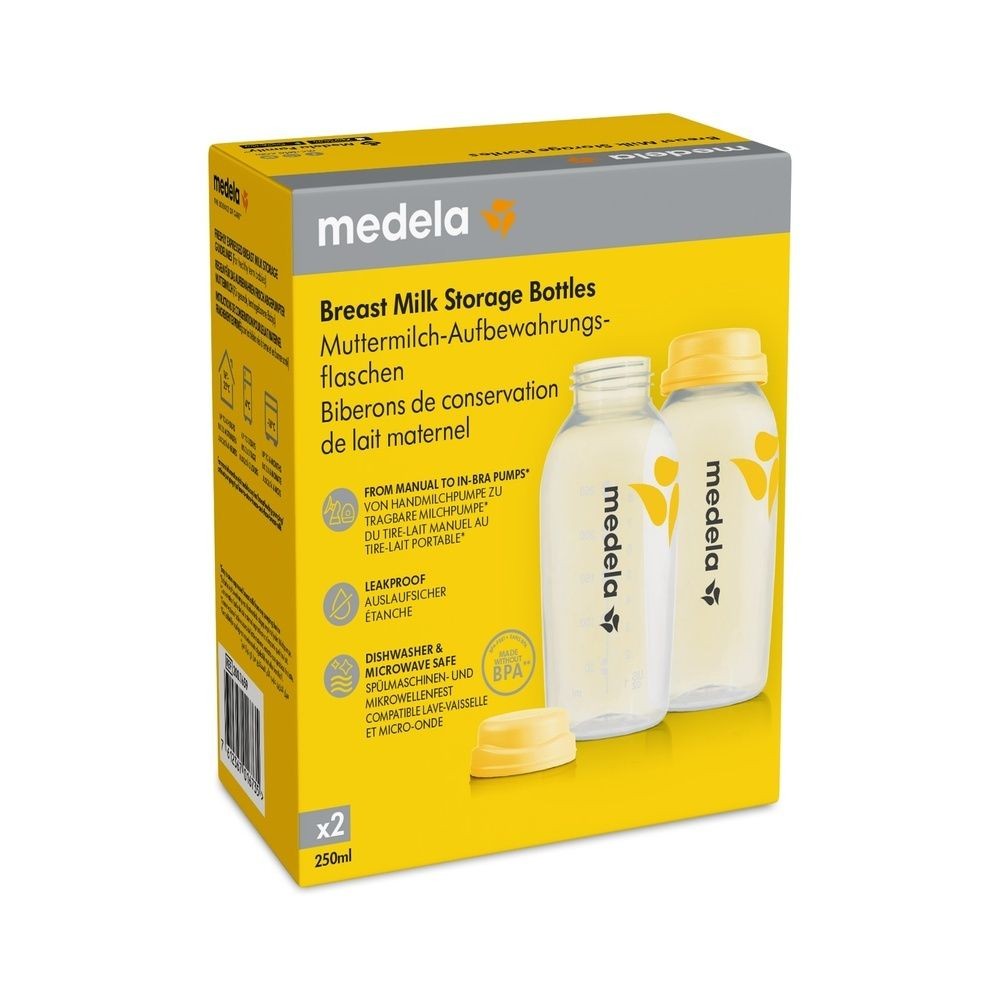Breast Milk Bottles 250 ml – Pack of 2 - Medela