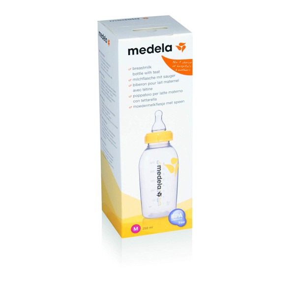 250 ml Baby Bottle with Medium Flow Teat - Medela