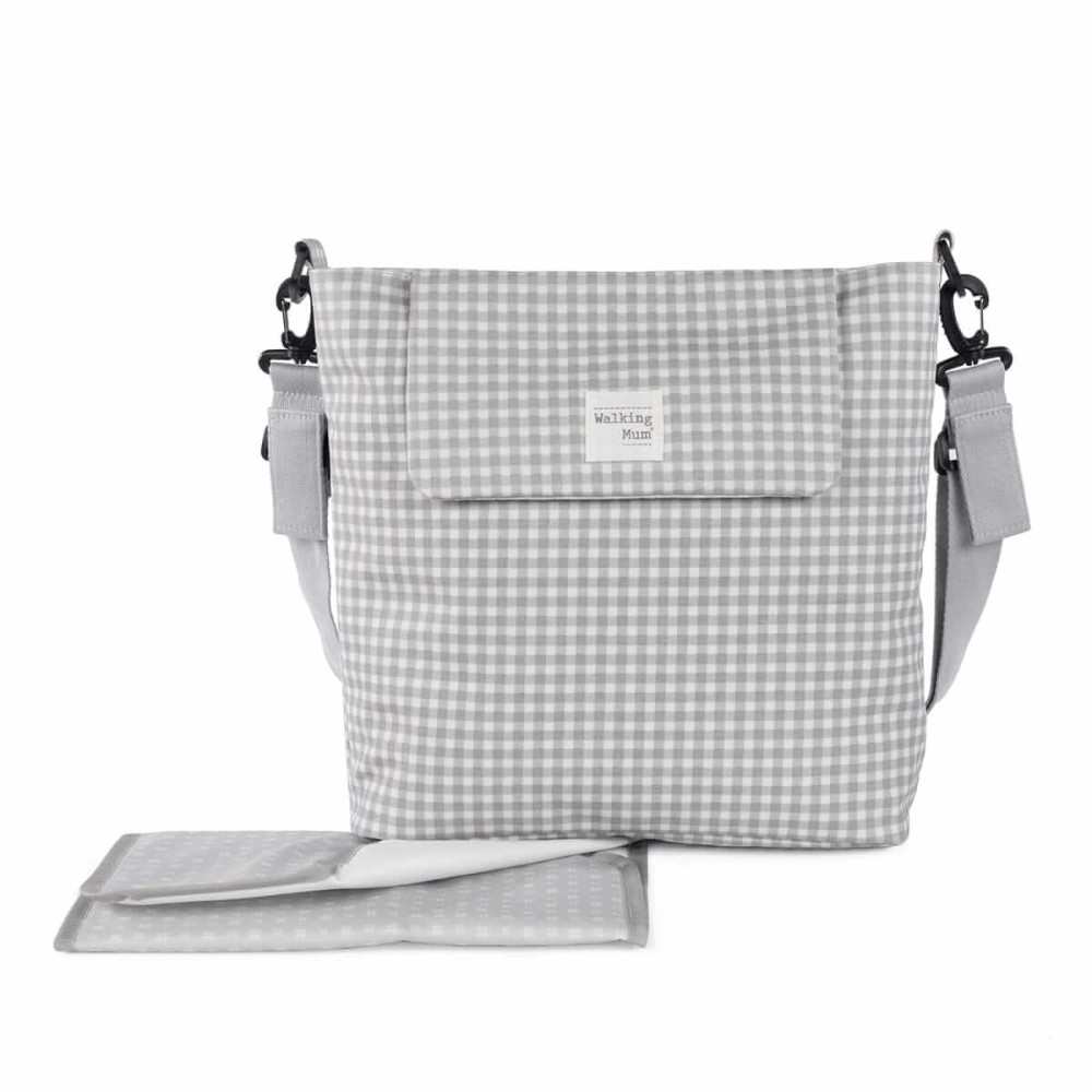 Borsa Fasciatoio Vichy Grigio - Walking Mum
