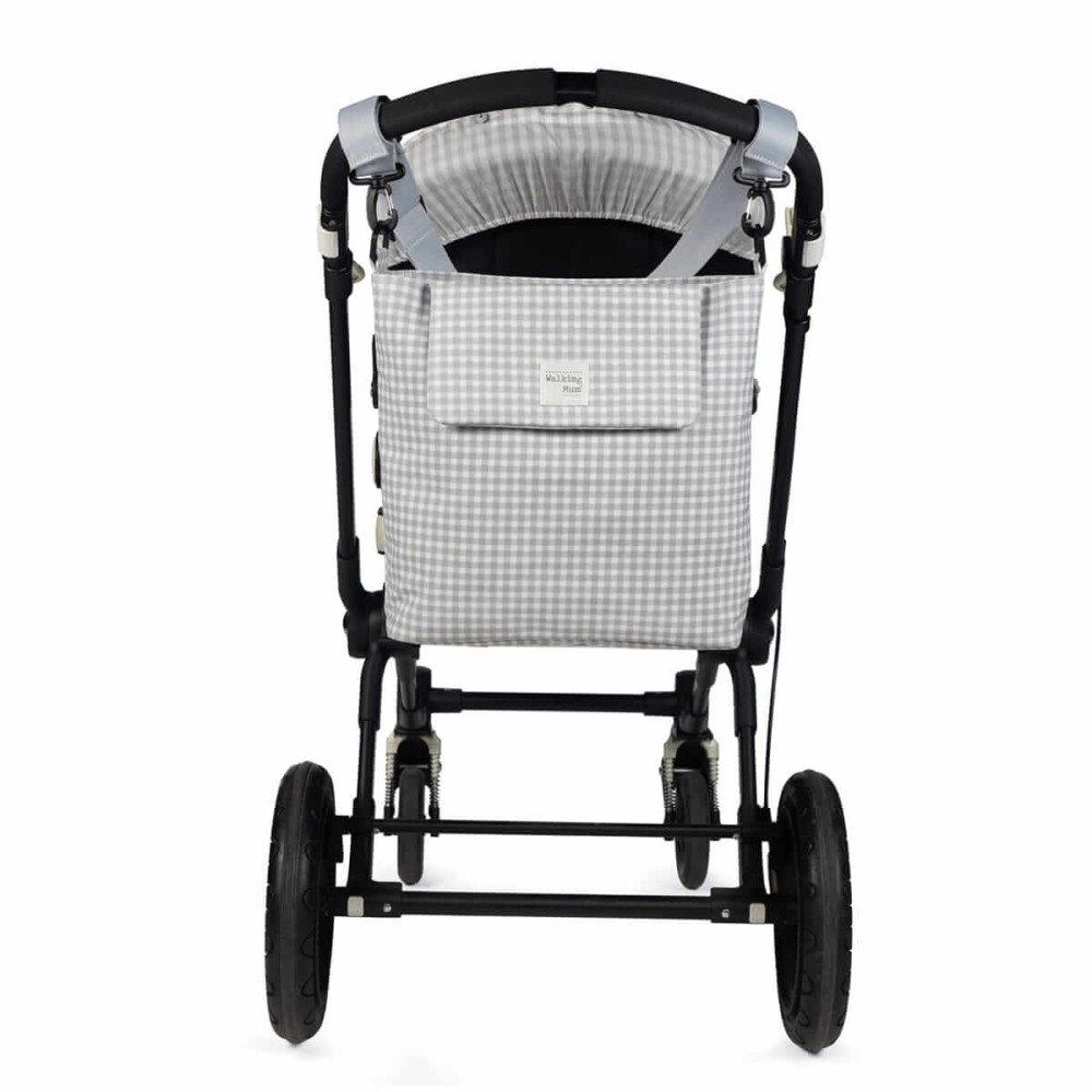 Vichy Grey changing bag - Walking Mum