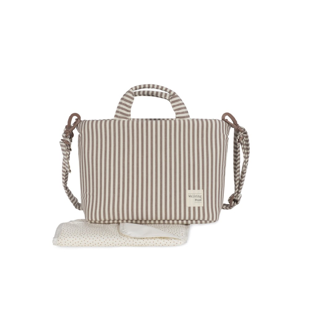Strips moka changing bag  - Walking Mum