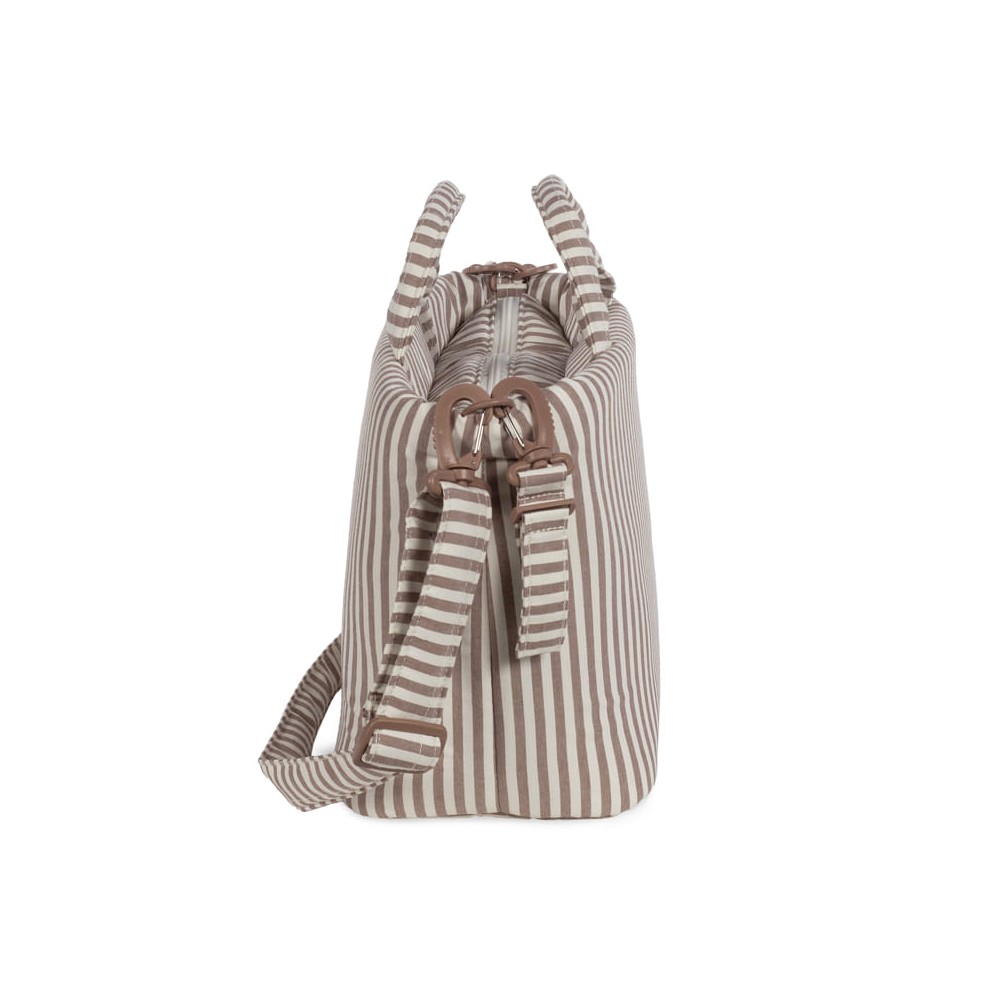 Borsa Fasciatoio Strips Moka - Walking Mum