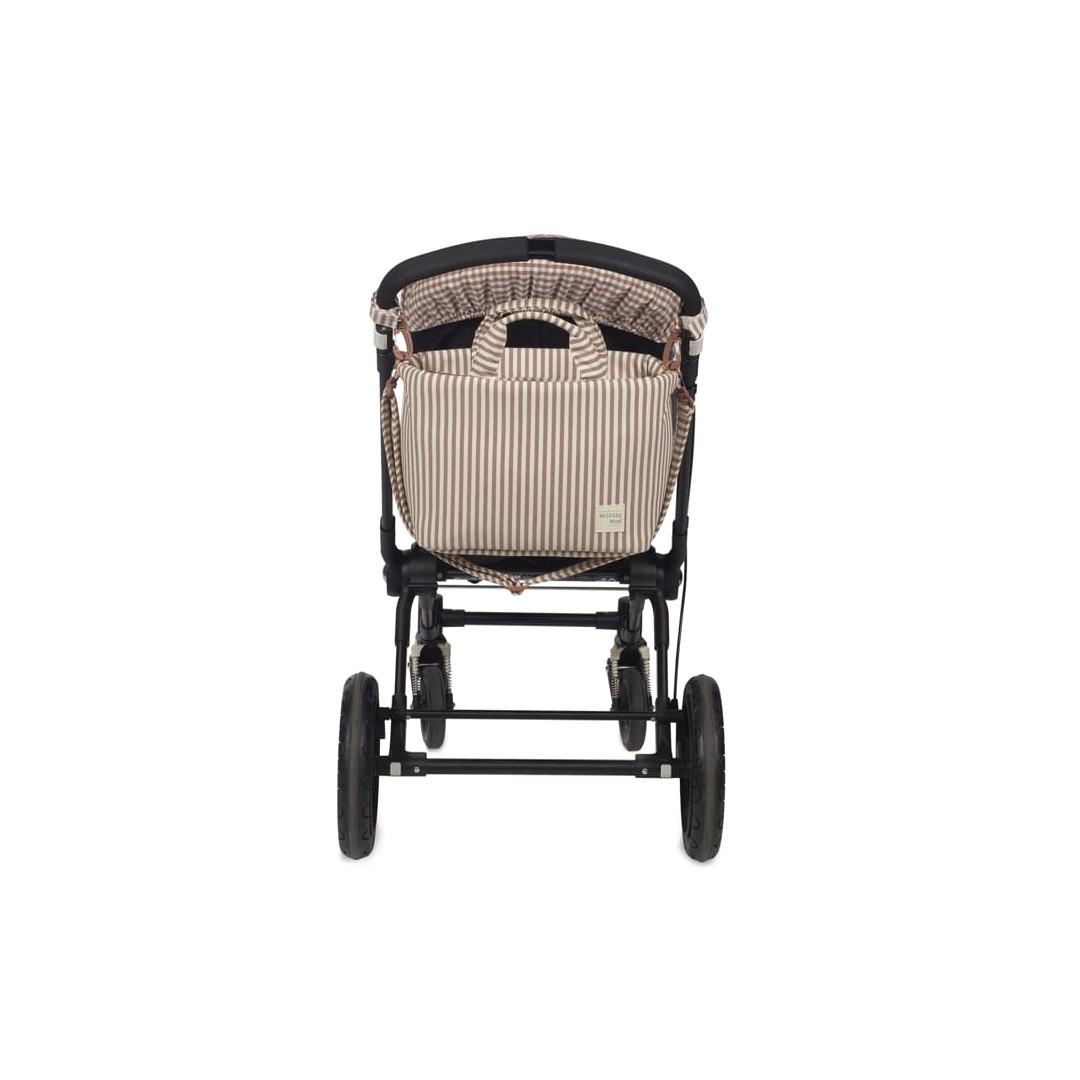 Borsa Fasciatoio Strips Moka - Walking Mum