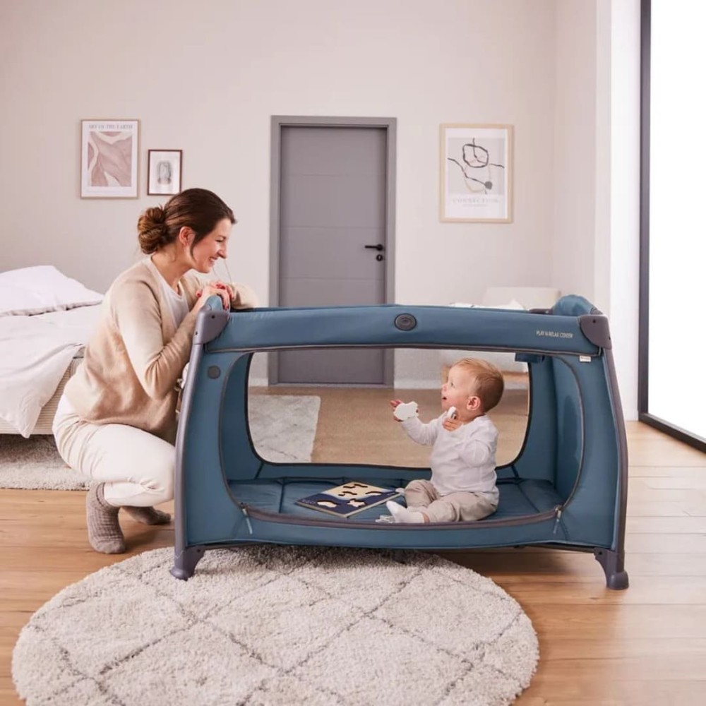 Lettino da viaggio Play N Relax Center Dark Blue - Hauck