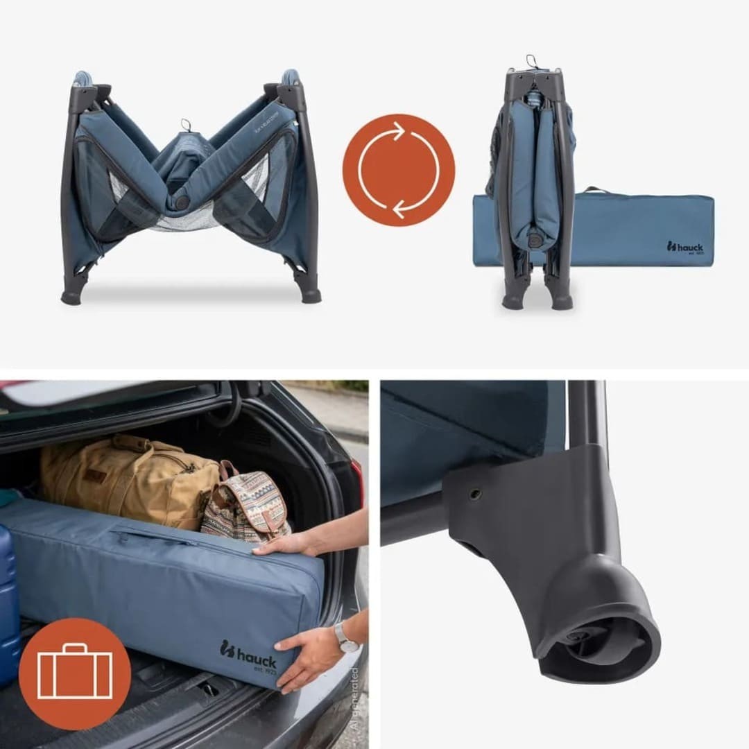 Lettino da viaggio Play N Relax Center Dark Blue - Hauck