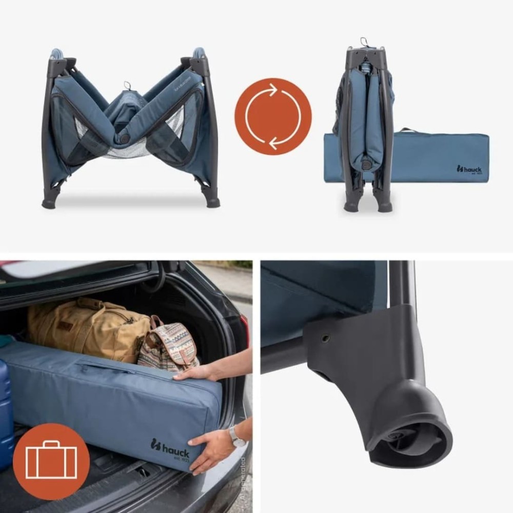 Lettino da viaggio Play N Relax Center Dark Blue - Hauck