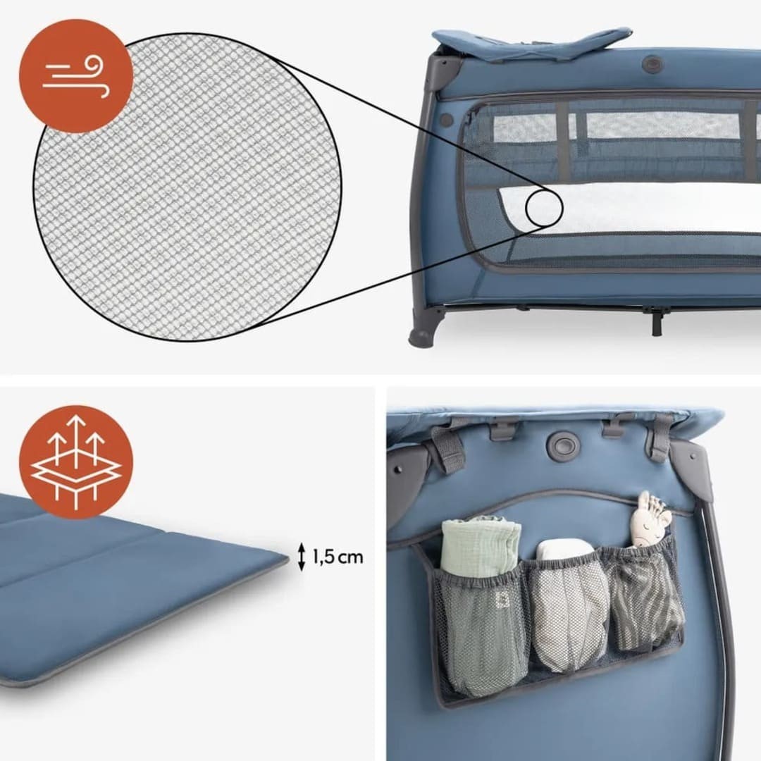 Lettino da viaggio Play N Relax Center Dark Blue - Hauck
