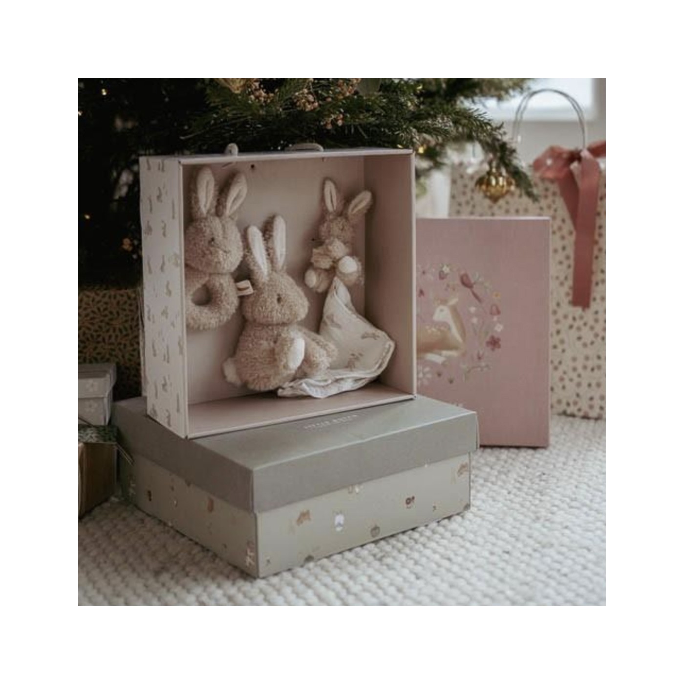 Soft Gift Box with Dudù, Peluche, and Rattle - Little Dutch