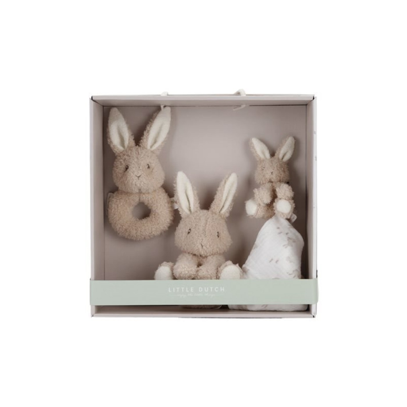 Soft Gift Box with Dudù, Peluche, and Rattle - Little Dutch