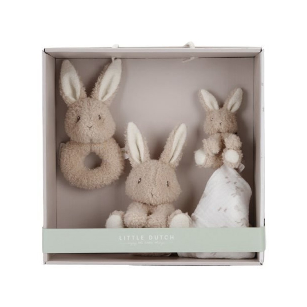 Soft Gift Box with Dudù, Peluche, and Rattle - Little Dutch